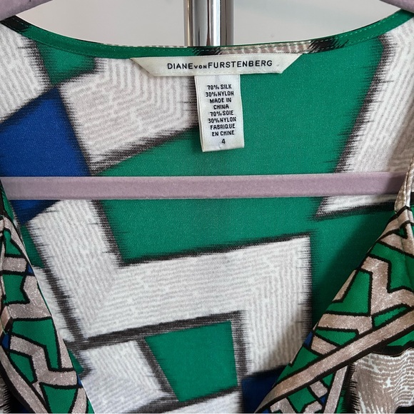 Diane Von Furstenberg Tuvallu Silk blend Geometric Mini Dress - Picture 4 of 12